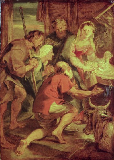 Aanbidding van de Herders door Peter Paul Rubens